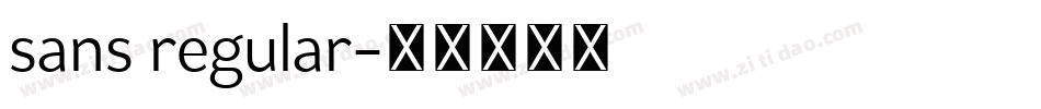 sans regular字体转换